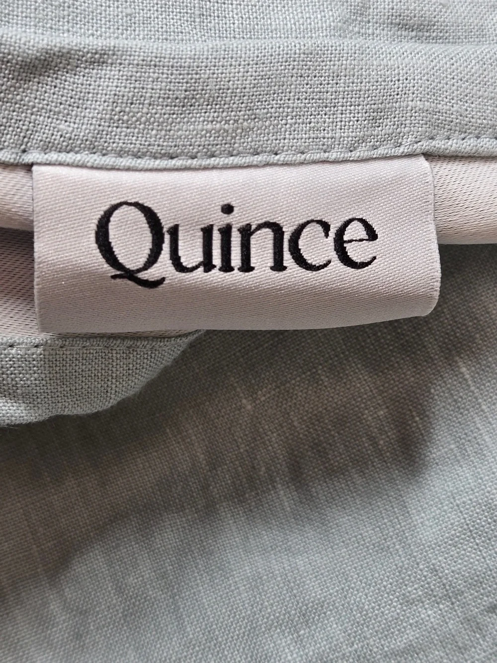 QUINCE Set Of 2 48x96 European Linen True Blackout Curtains Light Blue 9096